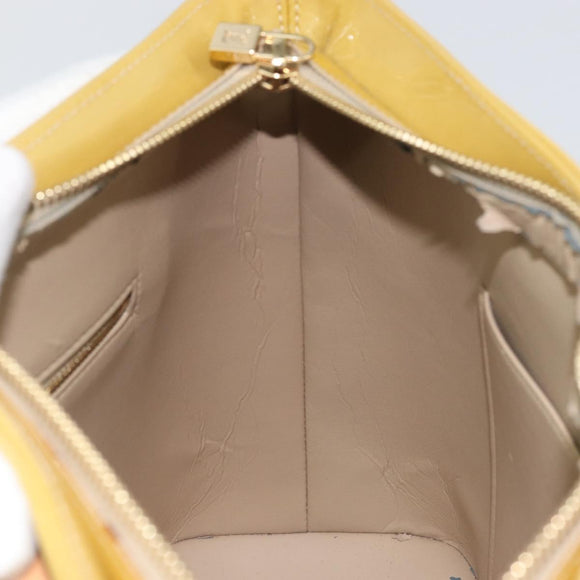 LOUIS VUITTON Monogram Vernis Houston Hand Bag Beige M91004 LV Auth ka558