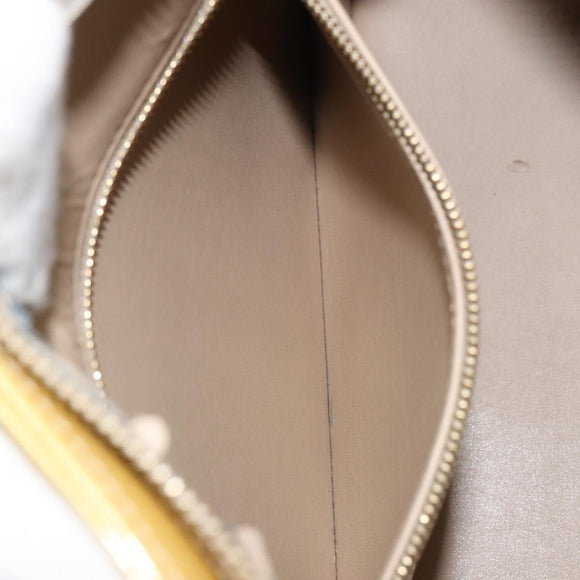 LOUIS VUITTON Monogram Vernis Houston Hand Bag Beige M91004 LV Auth ka558