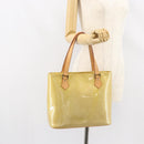 LOUIS VUITTON Monogram Vernis Houston Hand Bag Beige M91004 LV Auth ka558-25
