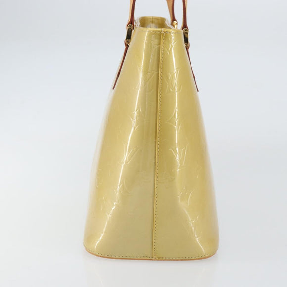LOUIS VUITTON Monogram Vernis Houston Hand Bag Beige M91004 LV Auth ka558