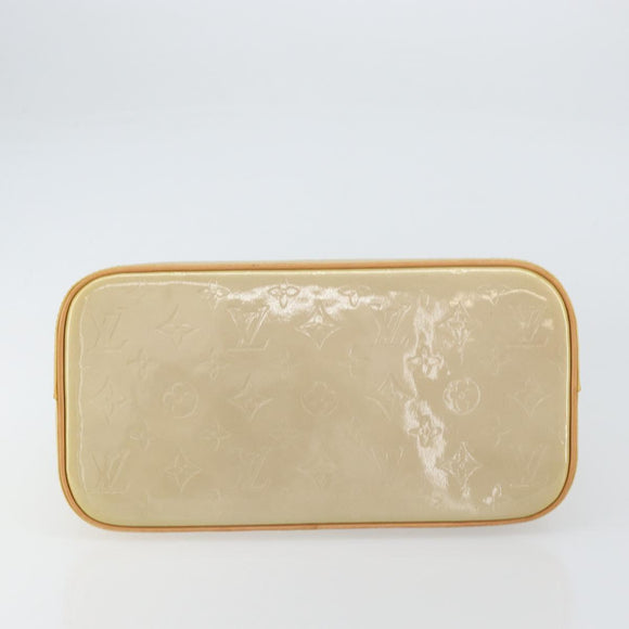 LOUIS VUITTON Monogram Vernis Houston Hand Bag Beige M91004 LV Auth ka558