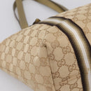 GUCCI GG Canvas Sherry Line Hand Bag Beige Gold 137396 Auth ka5582-14