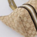 GUCCI GG Canvas Sherry Line Hand Bag Beige Gold 137396 Auth ka5582-16