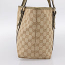 GUCCI GG Canvas Sherry Line Hand Bag Beige Gold 137396 Auth ka5582-4