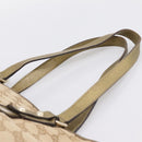 GUCCI GG Canvas Sherry Line Hand Bag Beige Gold 137396 Auth ka5582-8