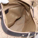 Salvatore Ferragamo Gancini Tote Bag Canvas Beige Silver Auth ka5583A-17