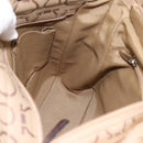 Salvatore Ferragamo Gancini Tote Bag Canvas Beige Silver Auth ka5583A-18