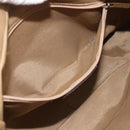 Salvatore Ferragamo Gancini Tote Bag Canvas Beige Silver Auth ka5583A-20