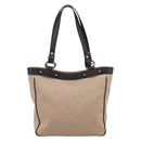 Salvatore Ferragamo Gancini Tote Bag Canvas Beige Silver Auth ka5583A-2