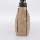 Salvatore Ferragamo Gancini Tote Bag Canvas Beige Silver Auth ka5583A-3
