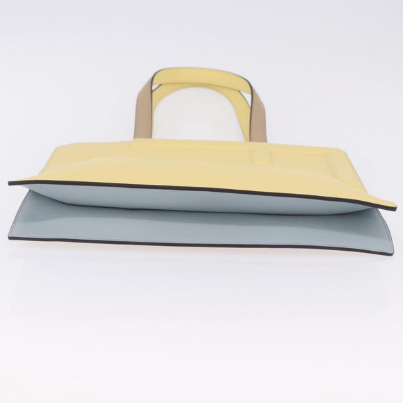 FENDI Tote Bag Leather Yellow Auth ka5585V
