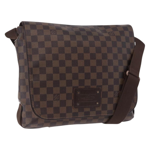 LOUIS VUITTON Damier Ebene Brooklyn MM Shoulder Bag N51211 LV Auth ka5587