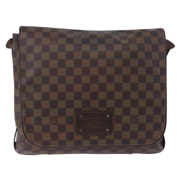 LOUIS VUITTON Damier Ebene Brooklyn MM Shoulder Bag N51211 LV Auth ka5587
