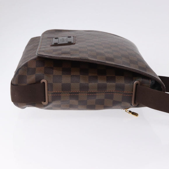 LOUIS VUITTON Damier Ebene Brooklyn MM Shoulder Bag N51211 LV Auth ka5587
