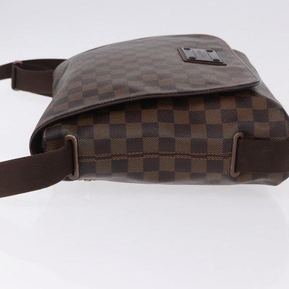 LOUIS VUITTON Damier Ebene Brooklyn MM Shoulder Bag N51211 LV Auth ka5587
