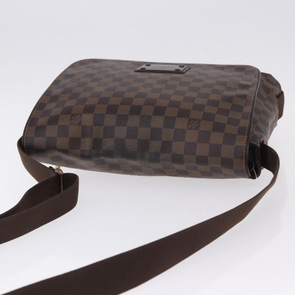 LOUIS VUITTON Damier Ebene Brooklyn MM Shoulder Bag N51211 LV Auth ka5587