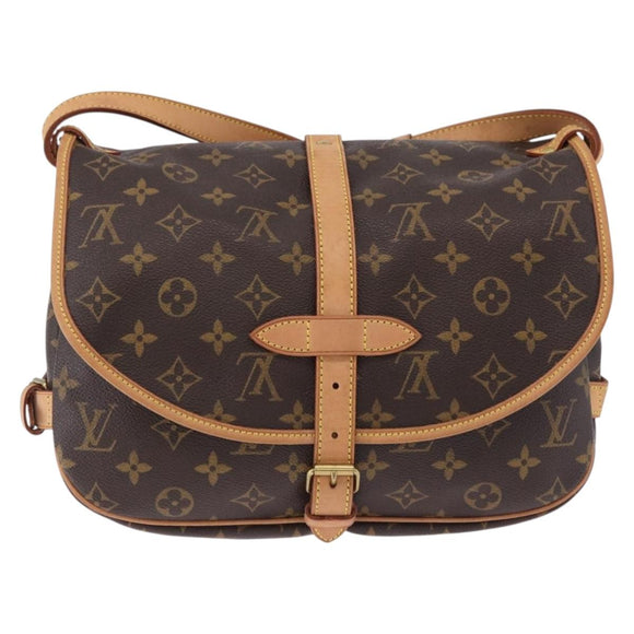 LOUIS VUITTON Monogram Saumur 30 Shoulder Bag M42256 LV Auth ka5588V