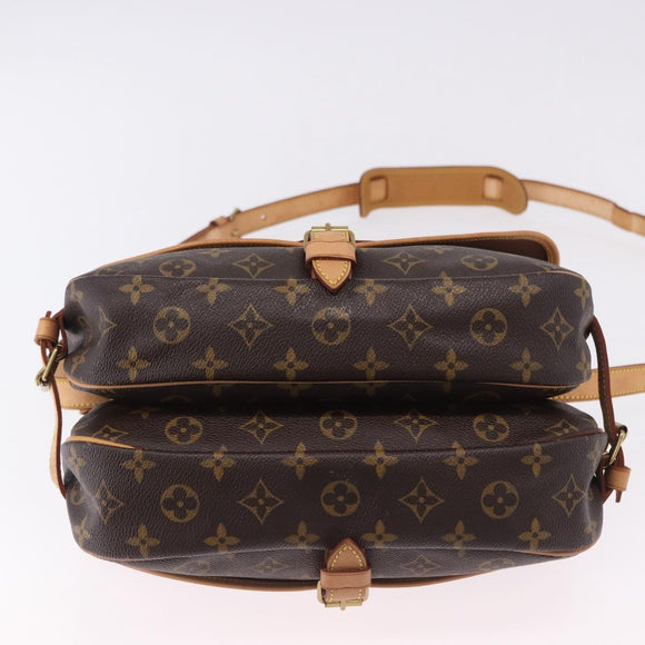 LOUIS VUITTON Monogram Saumur 30 Shoulder Bag M42256 LV Auth ka5588V