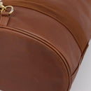 Salvatore Ferragamo Vala Backpack Leather Brown Gold Auth ka5589-16