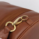 Salvatore Ferragamo Vala Backpack Leather Brown Gold Auth ka5589-10