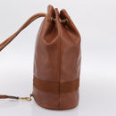 Salvatore Ferragamo Vala Backpack Leather Brown Gold Auth ka5589-3