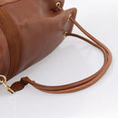 Salvatore Ferragamo Vala Backpack Leather Brown Gold Auth ka5589-7