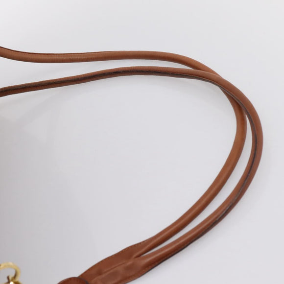 Salvatore Ferragamo Vala Backpack Leather Brown Gold Auth ka5589