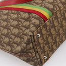 Christian Dior Trotter Canvas Tote Bag PVC Beige Silver Auth ka5591V-13