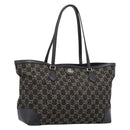 GUCCI GG Supreme Tote Bag Black Gold 631685 Auth ka5593M-1