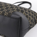 GUCCI GG Supreme Tote Bag Black Gold 631685 Auth ka5593M-10