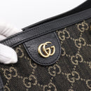 GUCCI GG Supreme Tote Bag Black Gold 631685 Auth ka5593M-14