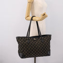 GUCCI GG Supreme Tote Bag Black Gold 631685 Auth ka5593M-22