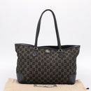 GUCCI GG Supreme Tote Bag Black Gold 631685 Auth ka5593M-23