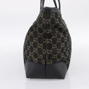 GUCCI GG Supreme Tote Bag Black Gold 631685 Auth ka5593M-5