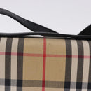 BURBERRY Nova Check Shoulder Bag Canvas Beige Gold Auth ka5594-4