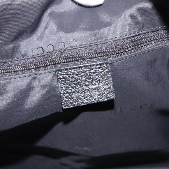GUCCI GG Canvas Jackie Shoulder Bag Black Silver 001 3355 2123 Auth ka5595