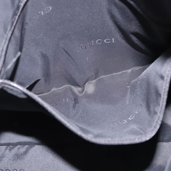GUCCI GG Canvas Jackie Shoulder Bag Black Silver 001 3355 2123 Auth ka5595