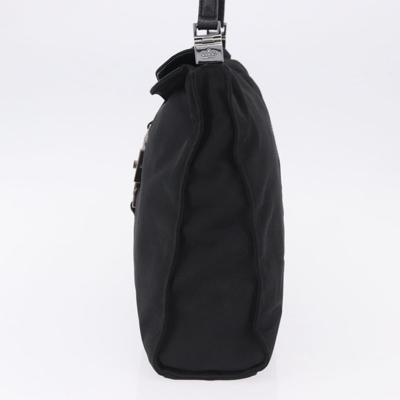 GUCCI GG Canvas Jackie Shoulder Bag Black Silver 001 3355 2123 Auth ka5595