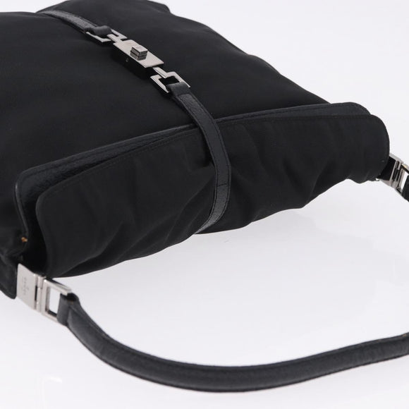GUCCI GG Canvas Jackie Shoulder Bag Black Silver 001 3355 2123 Auth ka5595