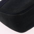 Salvatore Ferragamo Vala Shoulder Bag Suede Navy Gold Auth ka5596-10