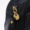 Salvatore Ferragamo Vala Shoulder Bag Suede Navy Gold Auth ka5596-15