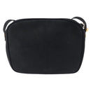 Salvatore Ferragamo Vala Shoulder Bag Suede Navy Gold Auth ka5596-3