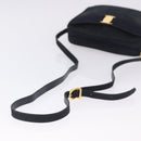 Salvatore Ferragamo Vala Shoulder Bag Suede Navy Gold Auth ka5596-7