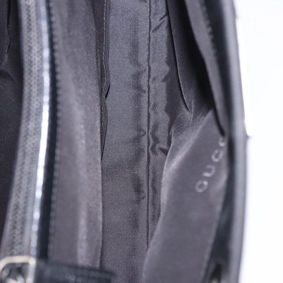 GUCCI Bamboo Tote Bag Canvas Black Silver 002 1016 Auth ka5599