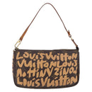 LOUIS VUITTON Monogram Graffiti Pochette Accessoires Orange M92193 Auth ka5600A-13
