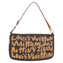 LOUIS VUITTON Monogram Graffiti Pochette Accessoires Orange M92193 Auth ka5600A-2