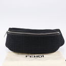 FENDI Shoulder Bag Canvas Black Silver Auth ka5602V-22