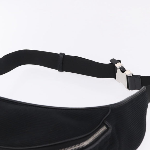 FENDI Shoulder Bag Canvas Black Silver Auth ka5602V