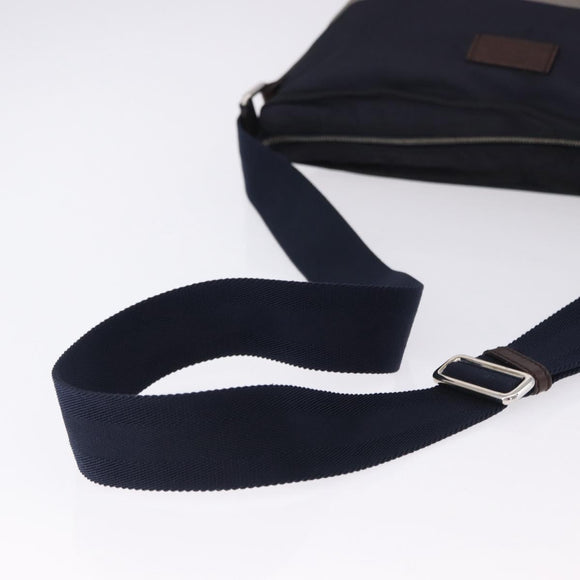 GUCCI Sherry Line Shoulder Bag Nylon Navy Silver 270410 Auth ka5604A