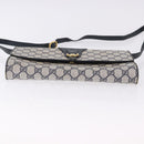 GUCCI GG Supreme Shoulder Bag PVC Navy Gold 94 02 050 Auth ka5606-6